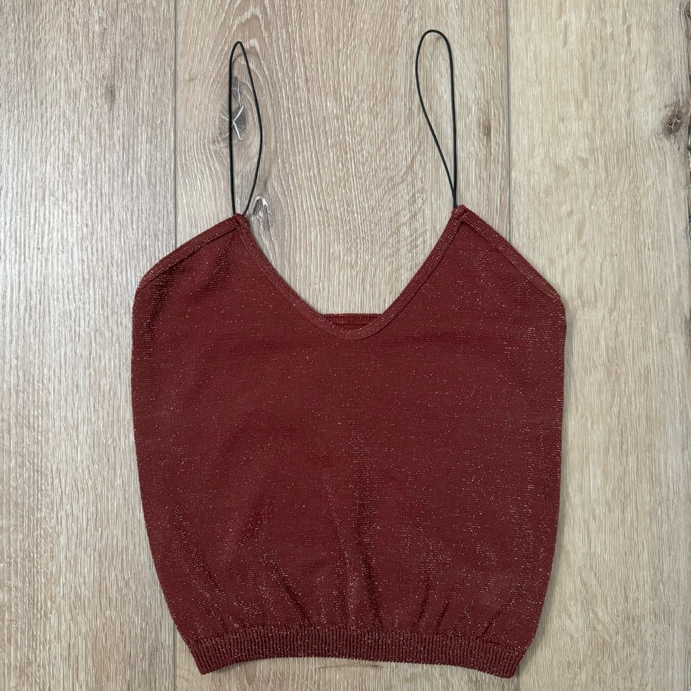 NWOT FREE PEOPLE Crop Top Spaghetti Strap Size Small